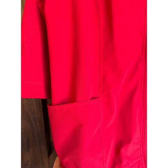 Zenergy by Chicos Red Zip Up Jacket 3/4 Sleeve Pockets Size 3 - Picture 3 of 12